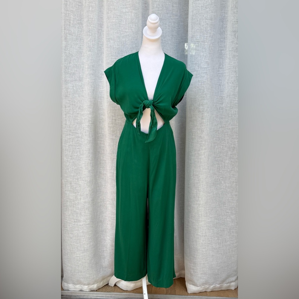 Sandro Paris short sleeve green romper - Picture 3 of 13